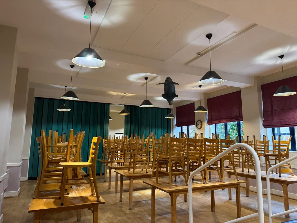 Acoustic Panel Installation for School Dining Hall 2
