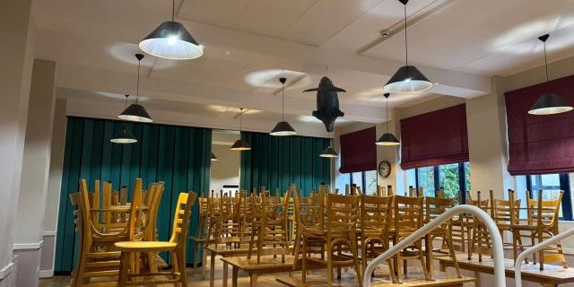 Acoustic Panel Installation for School Dining Hall 2